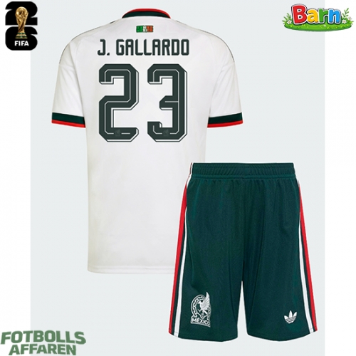 Mexiko Jesus Gallardo #23 Bortaställ Barn VM 2026 Kortärmad (+ Korta byxor)